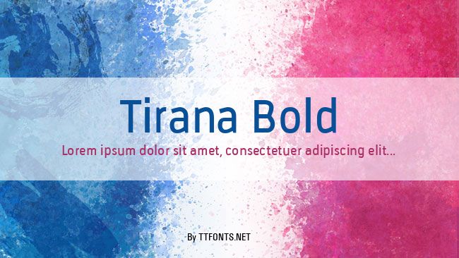 Tirana Bold example