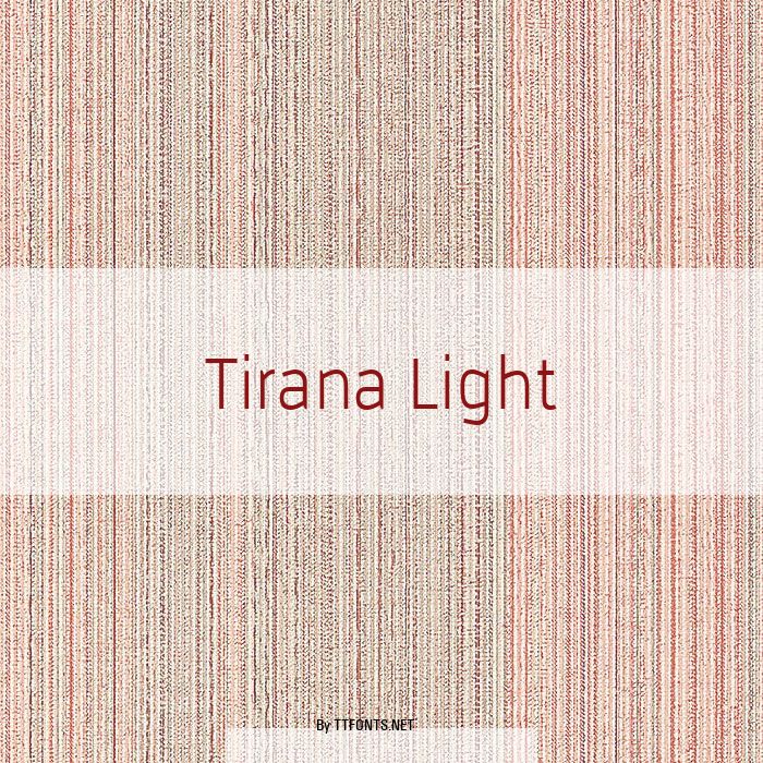 Tirana Light example