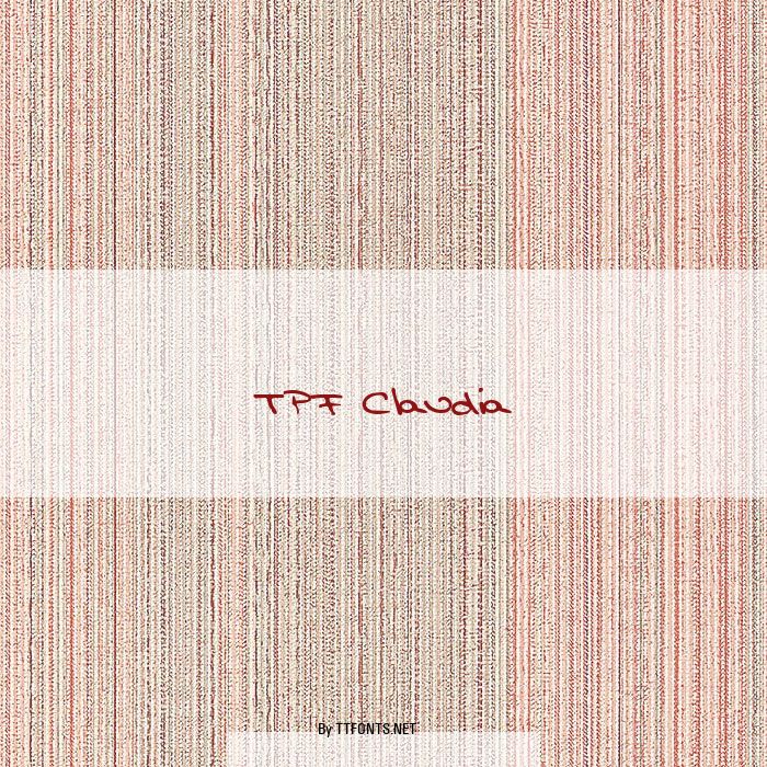 TPF  Claudia example