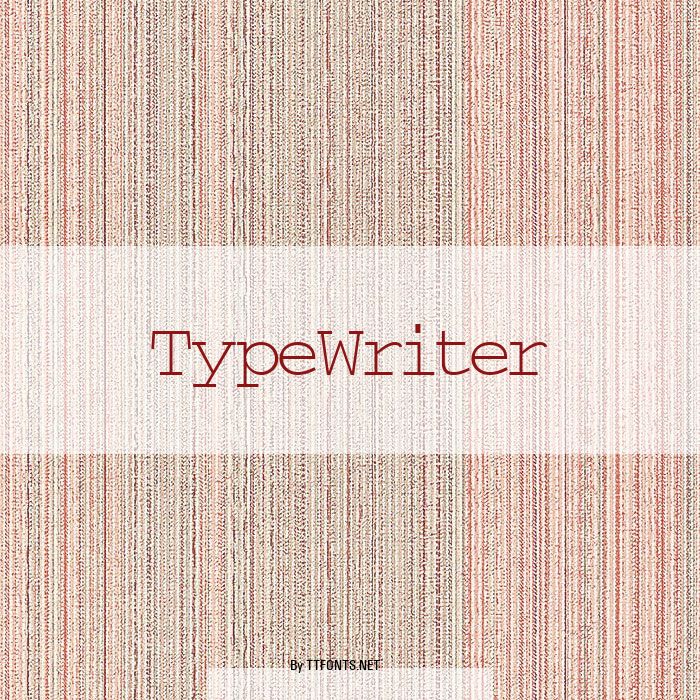 TypeWriter example