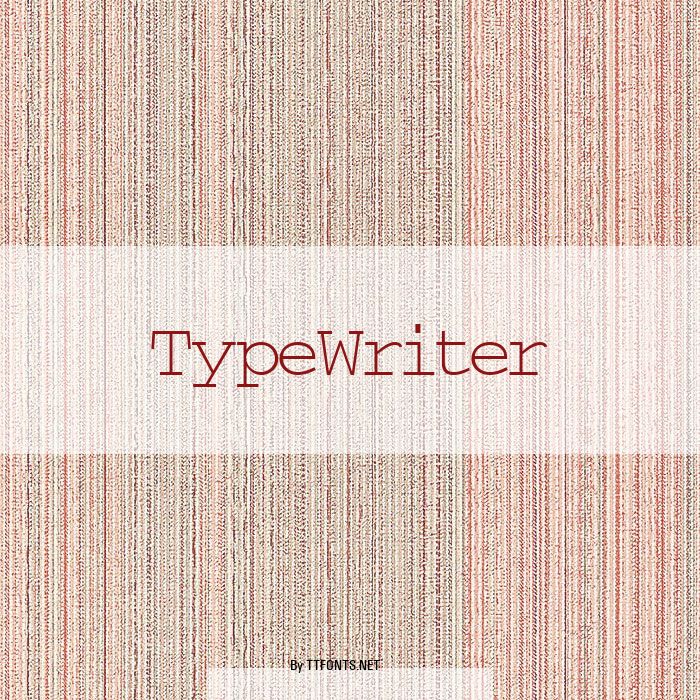 TypeWriter example