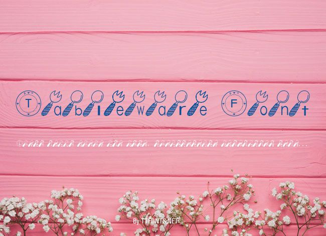 Tableware Font example