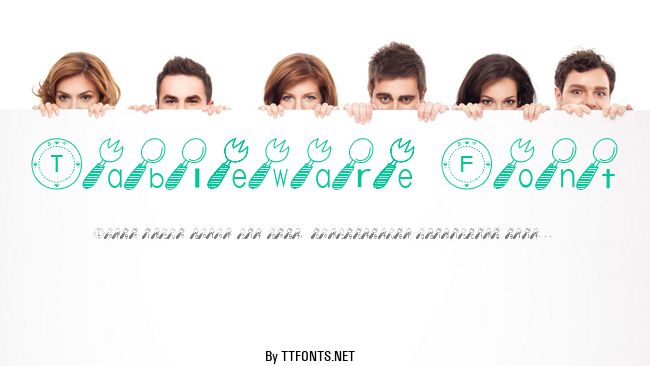 Tableware Font example