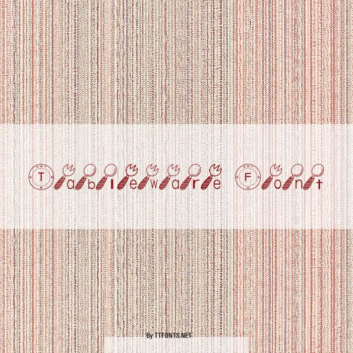 Tableware Font example