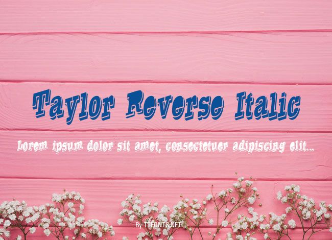 Taylor Reverse Italic example