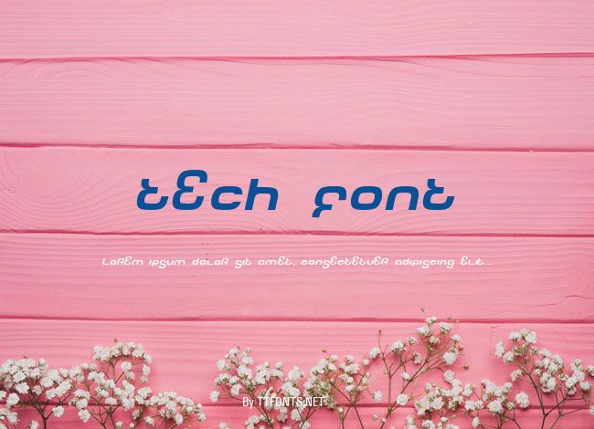 Tech Font example