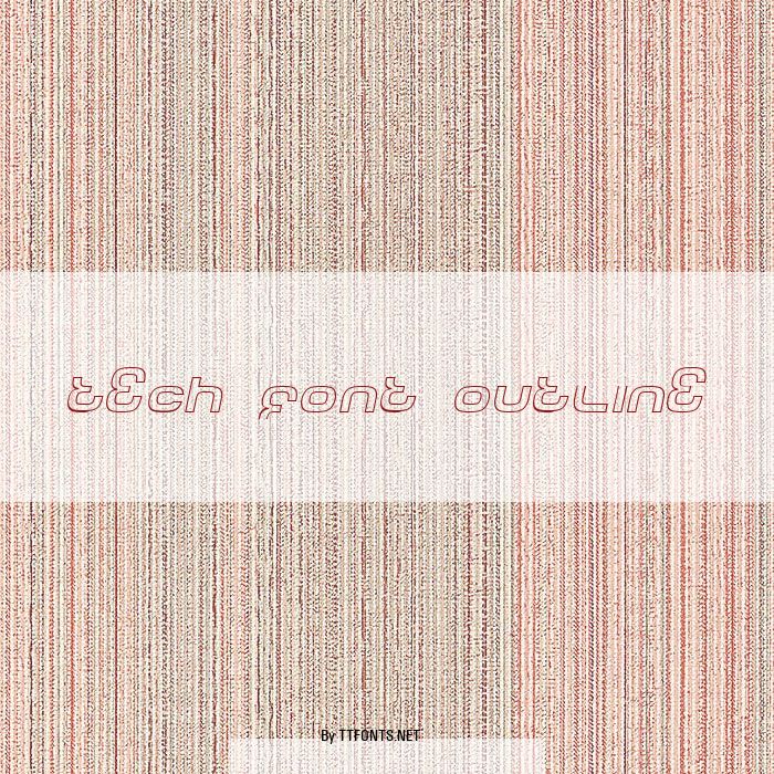 Tech Font Outline example