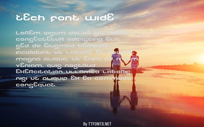 Tech Font Wide example