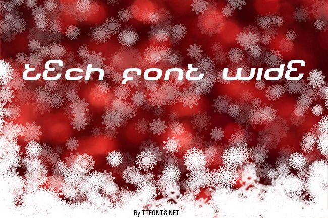 Tech Font Wide example