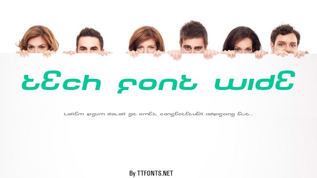 Tech Font Wide example