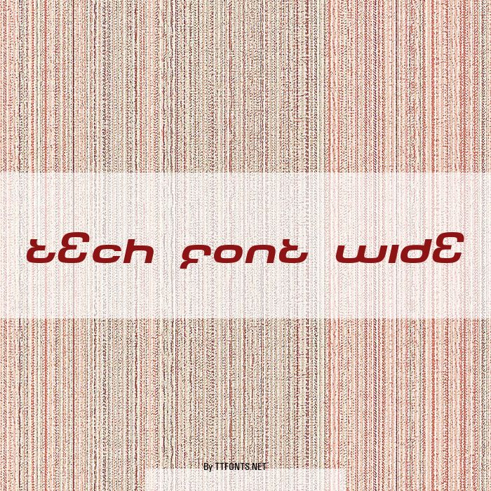 Tech Font Wide example
