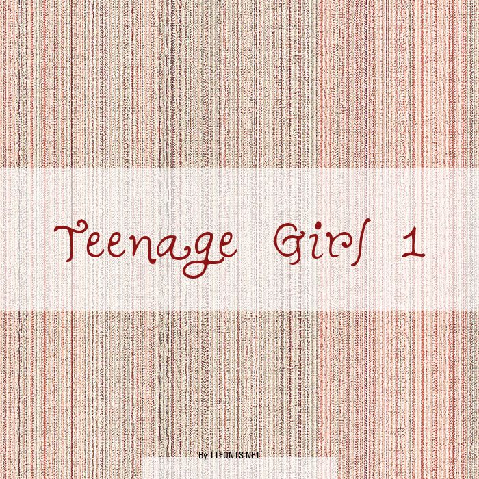 Teenage Girl 1 example