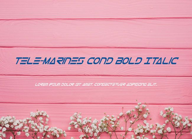 Tele-Marines Cond Bold Italic example