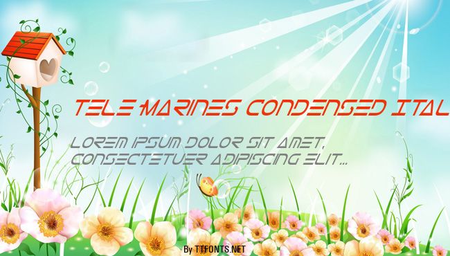 Tele-Marines Condensed Italic example