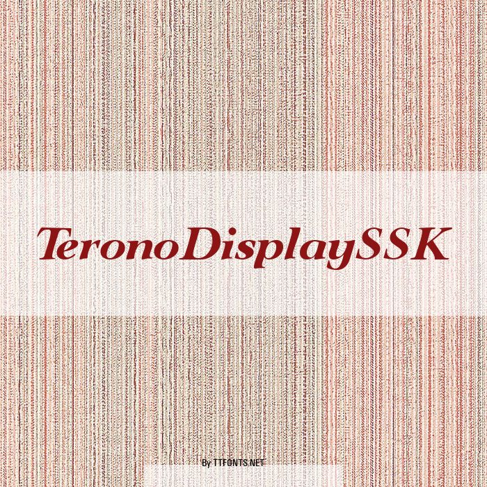 TeronoDisplaySSK example