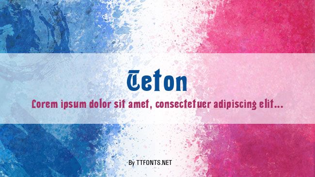 Teton example