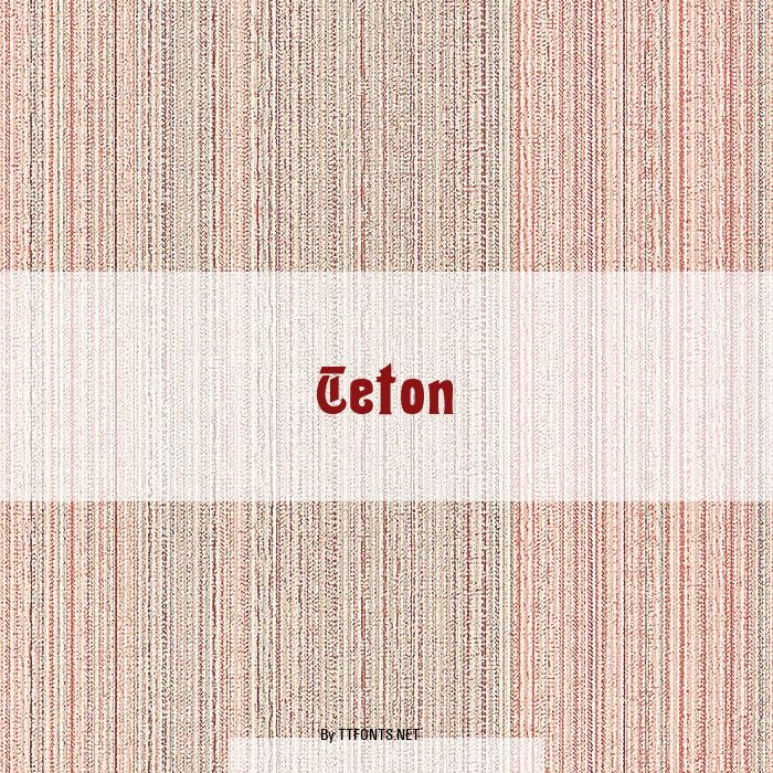 Teton example