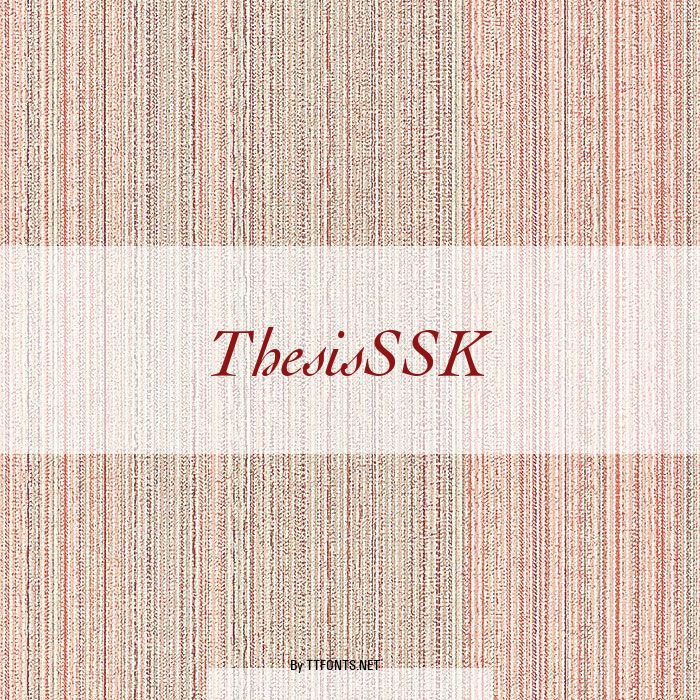 ThesisSSK example