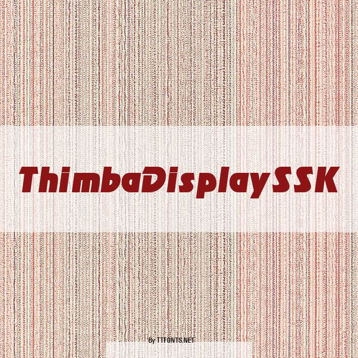 ThimbaDisplaySSK example