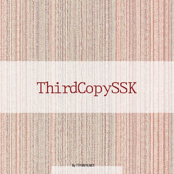 ThirdCopySSK example