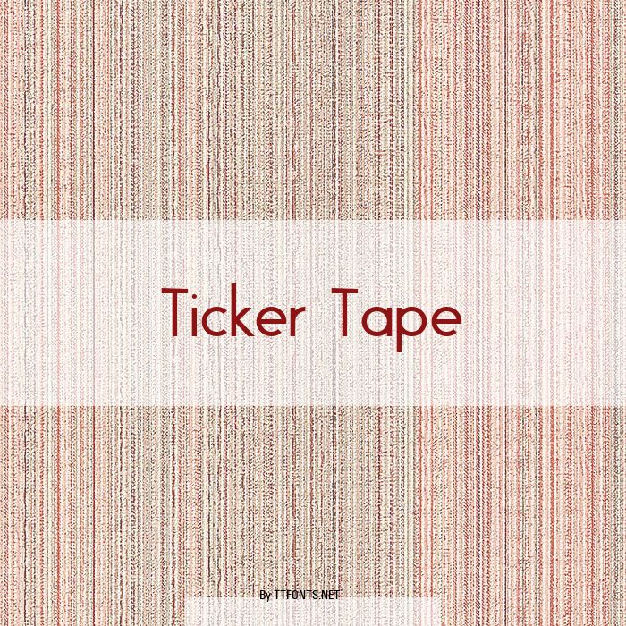 Ticker Tape example