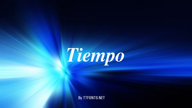 Tiempo example