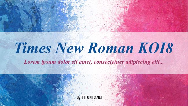 Times New Roman KOI8 example