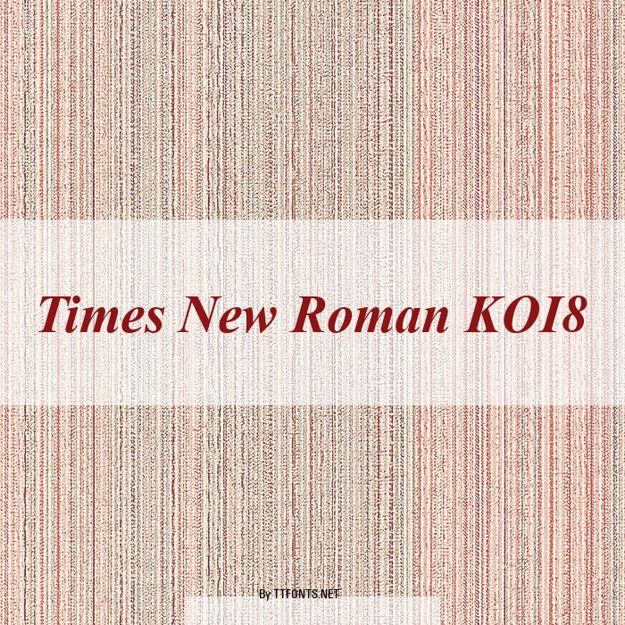 Times New Roman KOI8 example