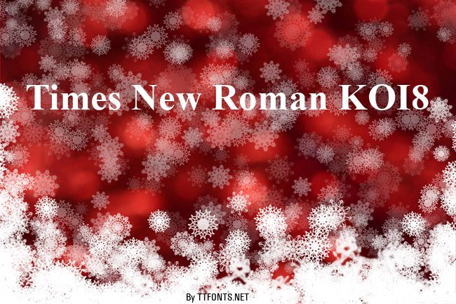 Times New Roman KOI8 example