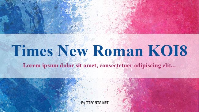 Times New Roman KOI8 example