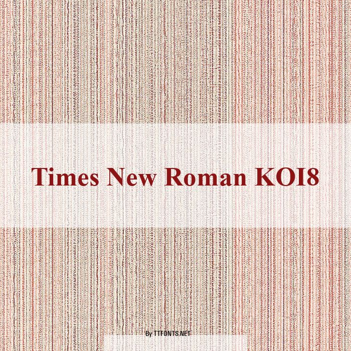Times New Roman KOI8 example