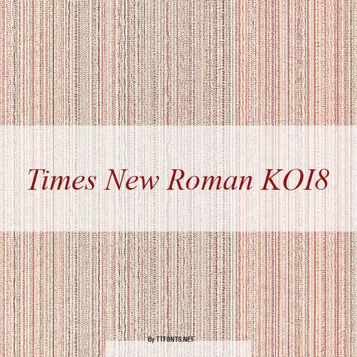 Times New Roman KOI8 example
