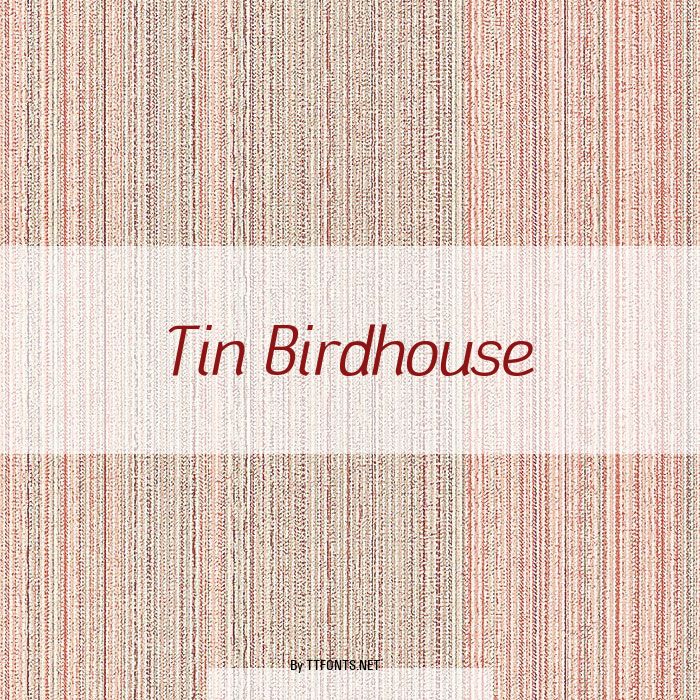 Tin Birdhouse example