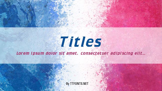 Titles example