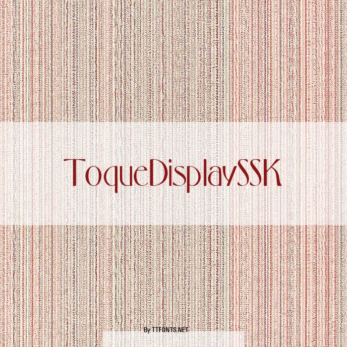ToqueDisplaySSK example