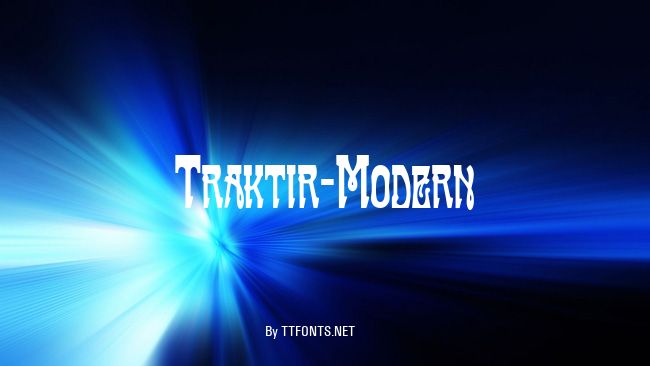 Traktir-Modern example