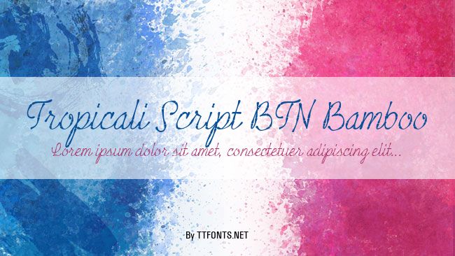 Tropicali Script BTN Bamboo example