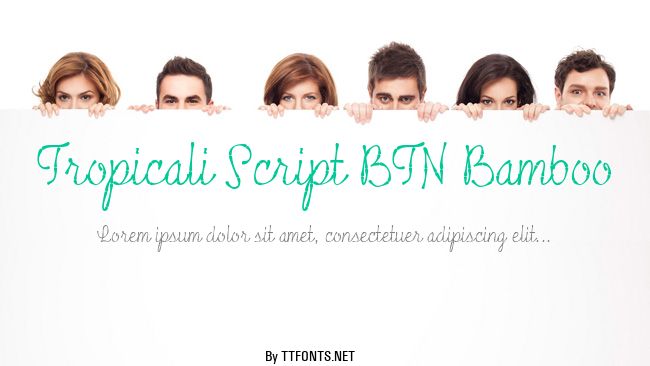 Tropicali Script BTN Bamboo example