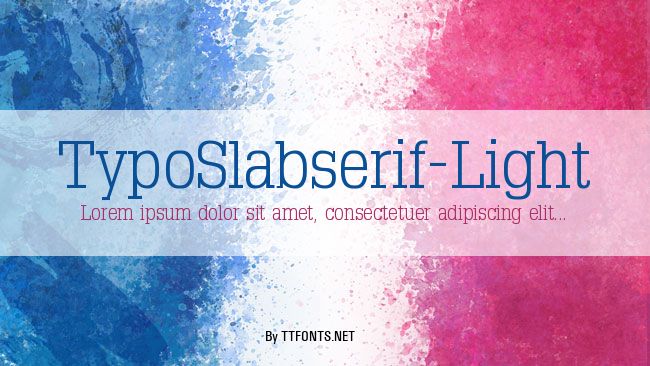 TypoSlabserif-Light example