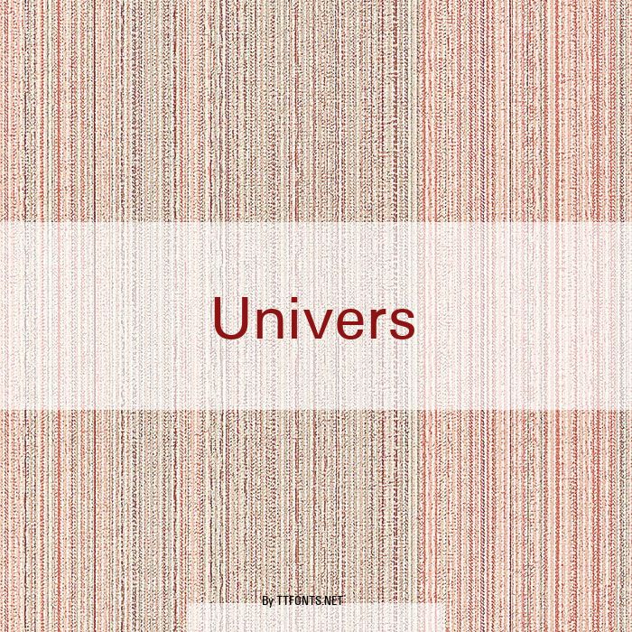 Univers example