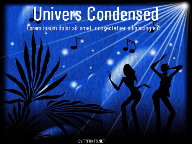 Univers Condensed example