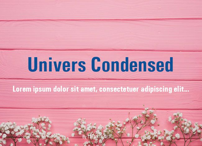 Univers Condensed example