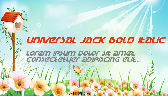 Universal Jack Bold Italic example