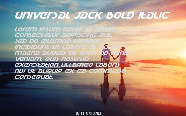 Universal Jack Bold Italic example