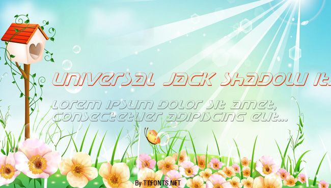 Universal Jack Shadow Italic example
