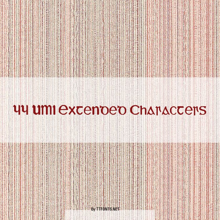 YY UMI Extended Characters example