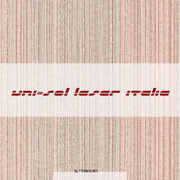 uni-sol laser italic example
