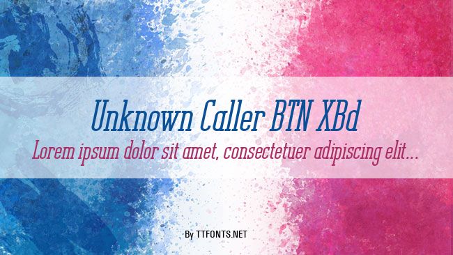 Unknown Caller BTN XBd example