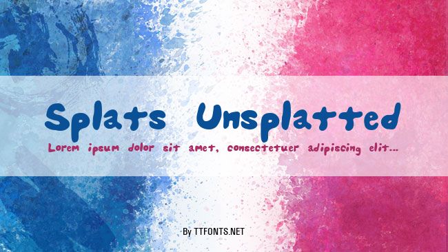 Splats Unsplatted example