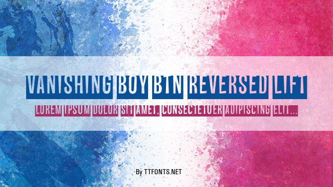 Vanishing Boy BTN Reversed Lift example